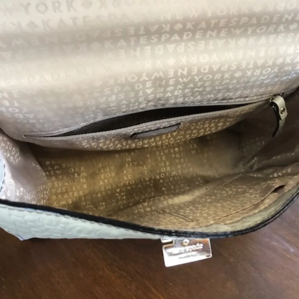KATE SPADE Doris Orchard Valley Grey Leather Satchel/Shoulder Bag
